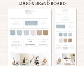 Minimalist Branding Kit, Canva Brand Kit Template | Brand Board Template | DIY Logo Branding | Premade Branding Kit | Aesthetic Brand