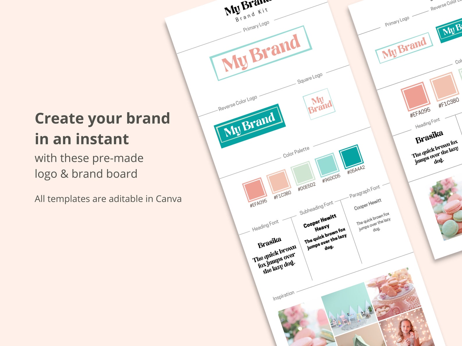 Canva Brand Kit Template | Brand Board Template | Pastel Branding Kit ...