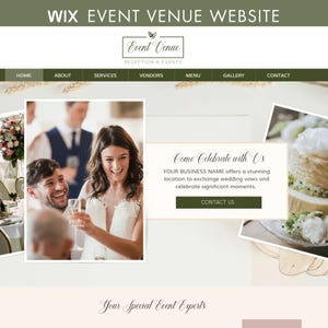 Event Venue Website Template, Wedding Venue Website Template, Wix Website Template, Wix Template Web Design, Wix Web Design, Wix Theme