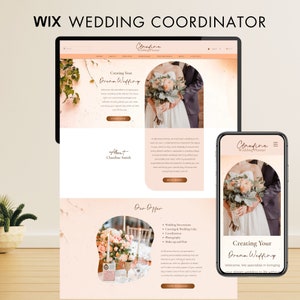 ウェディングコーディネーターWixウェブサイトテンプレート、ウェディングプランナーウェブサイトデザイン、イベントプランナーWixテーマ、結婚式とイベントウェブサイト