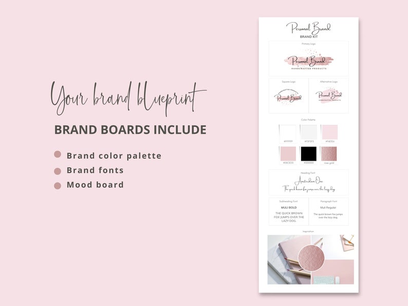 Canva Brand Kit Template | Brand Board Template | Personal Branding Kit ...