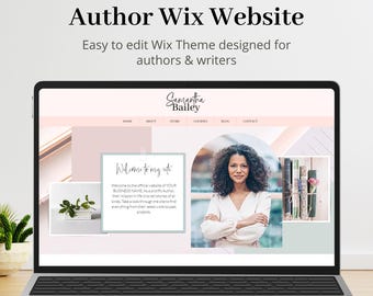 Wix Website Template, Wix Template Website Design, Wix Website Design, Wix Blog Theme, Wix Store Template, Feminine Wix Website, Author