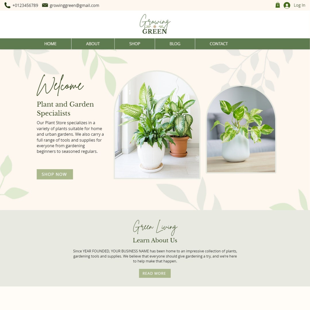 Wix Website Template Wix Template Web Design Wix Website - Etsy