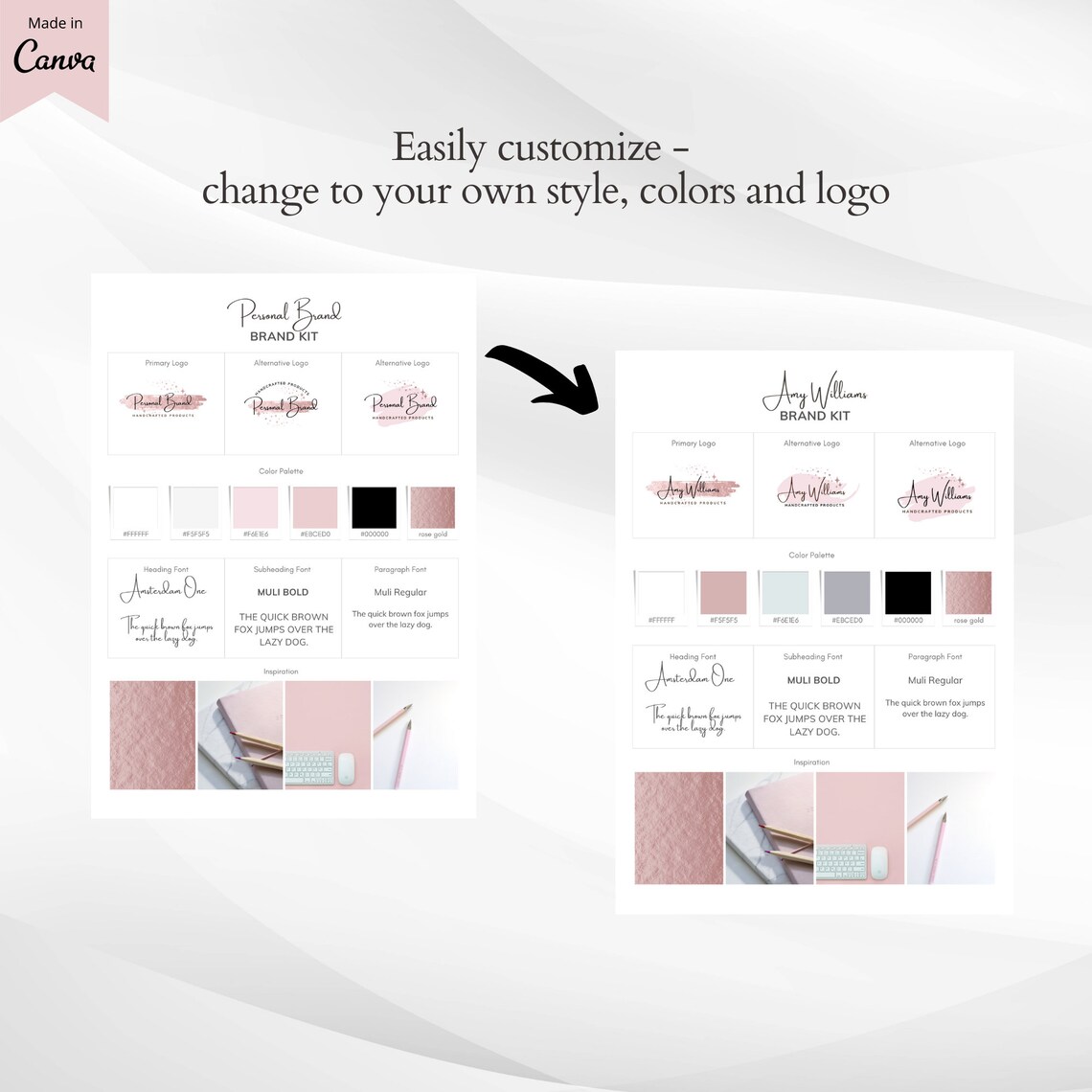 Canva Brand Kit Template Brand Board Template Personal - Etsy