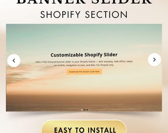 Shopify Banner Slider Section – Customizable Image Slider with Arrows, Dots, Autoplay, Swipe, Fade, Mobile-Friendly