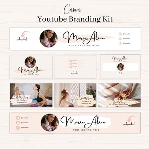 YouTube Channel Kit, Youtube Branding Kit, Editable Canva Template, Youtube Banner, Intro, Outro, Video Thumbnails, Youtube Brand Kit