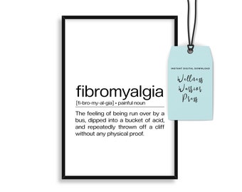 Impression d'art définition fibromyalgie : décoration murale amusante (téléchargement numérique)