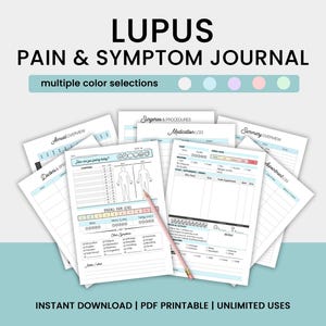 Lupusdagboek | Afdrukbare pijntracker | Lupus-tracker | Afdrukbare US Letter 8,5 x 11 en A4