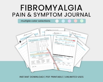Fibromyalgia Pain Tracker Journal: Printable Symptom Log (US Letter)