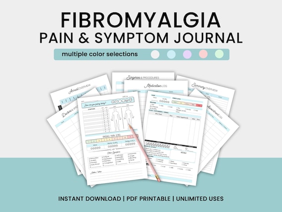 Fibromyalgia Pain Tracker Journal: Printable Symptom Log (US Letter)