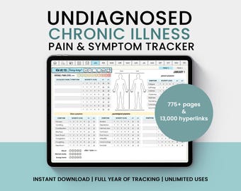Chronic Illness Symptom Tracker: Undiagnosed Pain Journal (PDF)