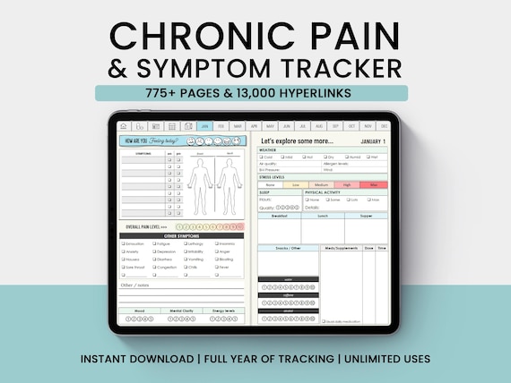 Digital Chronic Pain & Symptom Tracker: Goodnotes PDF (775+ Pages)