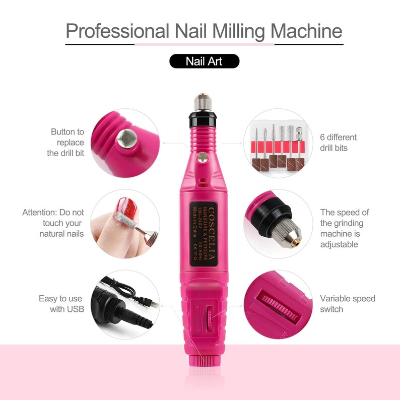 Pro Acrylic Nail Kit Full Manicure Set With Nail Lamp Drill Etsy