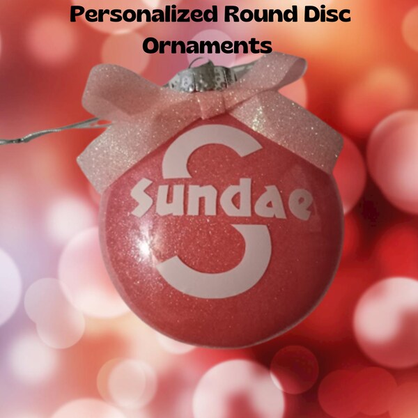 Glass Disk Ornaments Etsy