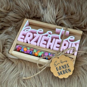 best educator gift thank you kindergarten farewell farewell gift daycare nursery 3D writing Smarties souvenir