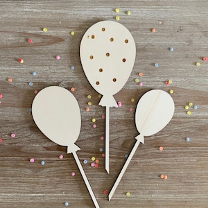 Balloons Balloons Topper Birthday Birthday Caketopper Cake Wood Cake Children&#39;s Birthday Party Baby Birthday