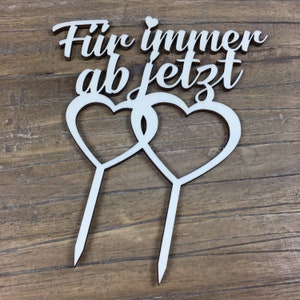 1 x forever from now on cake decoration wedding cake topper cake wooden decoration topper