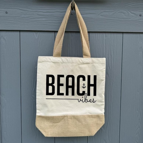 Bag XL Shopper Tote Bag Beach Vibes Beach Bag Cotton Market Bag Gift Personalized Shopping Bag Anchor Maritime