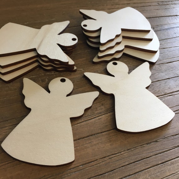 10 x Angel XMAS wooden pendants Christmas tree decorations tree