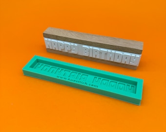 Silicone mold Happy Birthday blocks casting mold silicone casting mold concrete mold casting compound block mold gift birthday