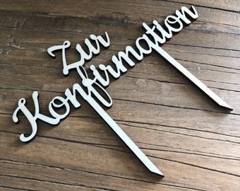 for Confirmation Cake Topper Wood Church Festival Celebration Cake Topper Cake