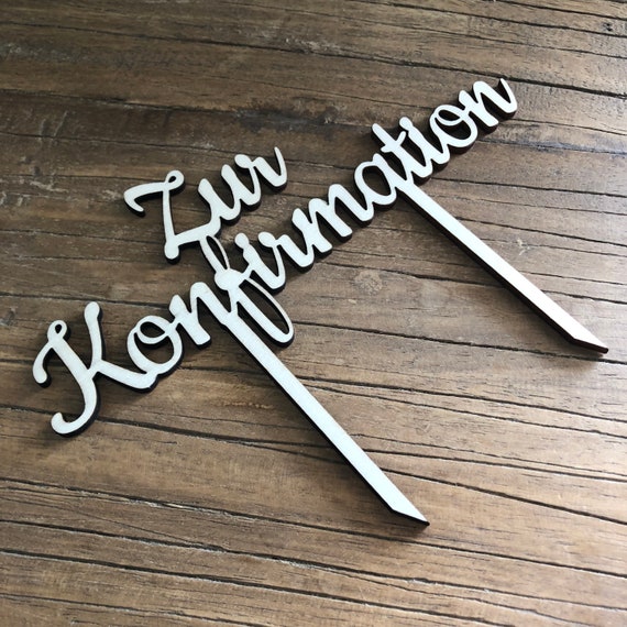 for Confirmation Cake Topper Wood Church Festival Celebration Cake Topper Cake