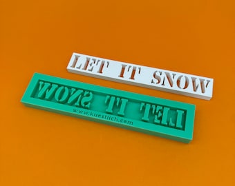 LET IT SNOW silicone mold, block casting mold, silicone casting mold, concrete mold, casting compound, block mold