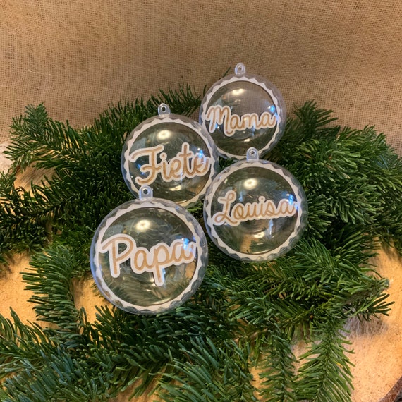 Christmas Tree Ball Christmas Tree Ball Gift Personalized Name Wood Gift Gift Idea