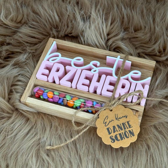 best educator gift thank you kindergarten farewell farewell gift daycare nursery 3D writing Smarties souvenir