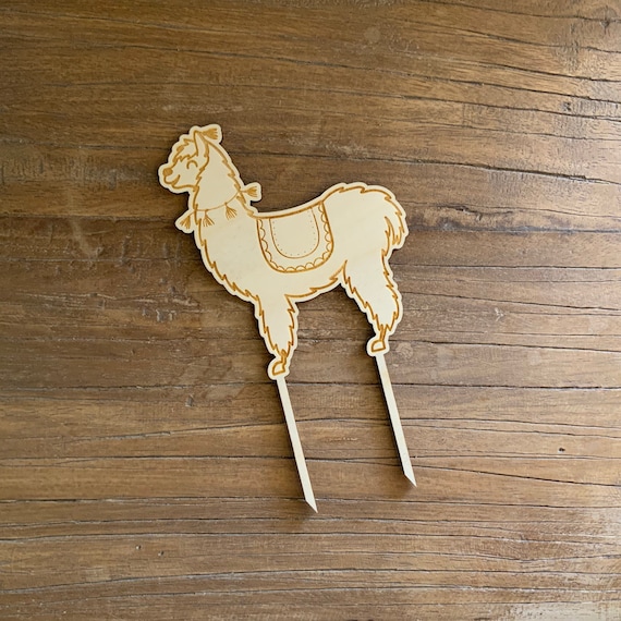 Lama Topper Birthday caketopper Birthday Party decoration wood