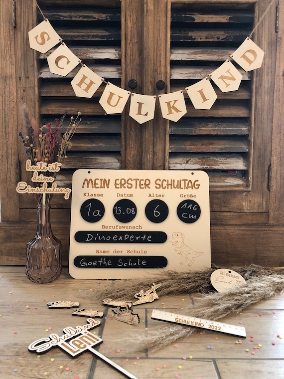 Memory of the school days 2025 school start school decoration board school child gift school enrollment photo wood chalk memory board