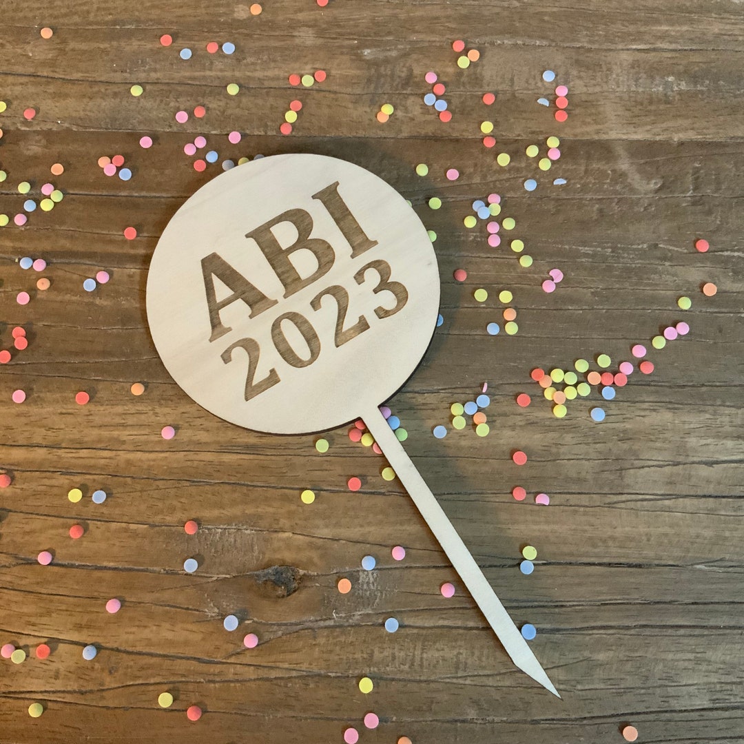 ABI Bestanden 2025 Kuchen Topper – Holz, 21,5 X 14 Cm, Abschlussdekoration Für Kuchen & Cupcakes