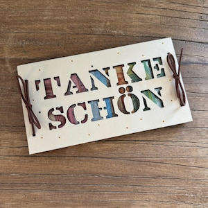 Bijtanken prachtig cadeau houten kaart voucher geld cadeau geld cadeaukaart verjaardagscadeau idee