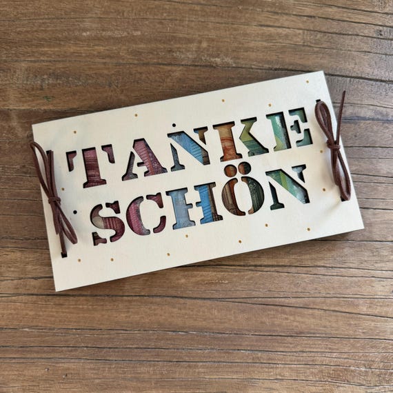 Fill up nice gift wooden card voucher cash gift money gift card birthday gift idea