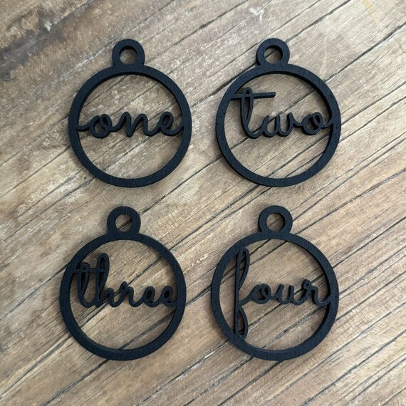 Advent wreath Advent decoration wooden pendant numbers Advent season candle Christmas winter cozy XMAS 1 2 3 4 one two three four English black