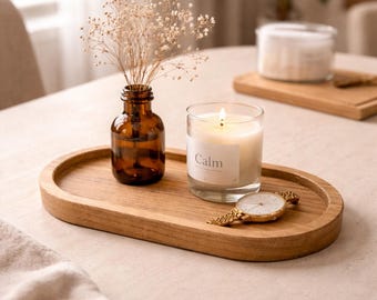 Kom, decoratief item, eikenhout, dienblad, ovale houten schaal, cadeau, cadeau-idee, Hygge, badkamer, woonkamer, tafel, sieraden, sieradenschaal, opbergruimte