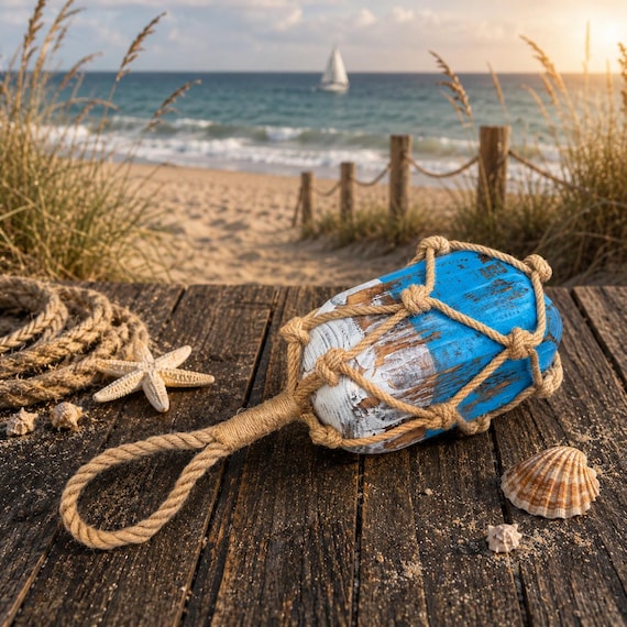 Wooden buoy, maritime decoration, beach, Baltic Sea, moin, decoration, wooden buoy, sea, seafaring, swimmer, beach house, North Sea, terrace, holiday flair