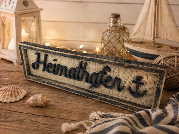 Wall art Home Port Anchor Wood Picture Decor Home Gift Wall Decor Coast Sea Baltic Sea Unique