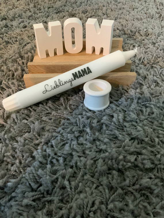 Mother's Day Mama Mom Mother raysin Gift Mother's Day Gift Souvenir Best Mother Favorite Mom Candle Candle Holder Oak Wood