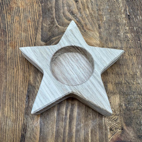 Tealight holder XMAS souvenir gift small Christmas item oak wood tealight oak wood table decoration angel tree star heart