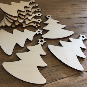 10 x Christmas tree wooden pendants tree decoration XMAS Christmas Christmas tree fir