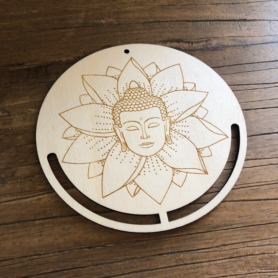 Macrame Buddha Wooden Frame Boho Blank Craft DIY Kit Wall Decoration Wood Feng Shui