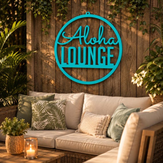 Aloha Lounge Decor Pendant Large Hawaii Beach Bar Party Summer Pool Garden Terrace Balcony Home Decoration Wood Holiday Island Chill Corner