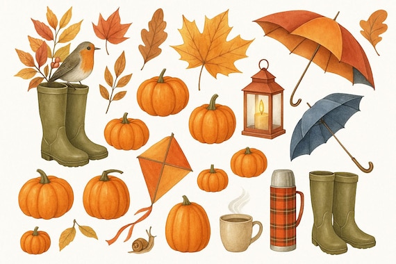 Rub-On Transfer A5 Autumn Motifs Pumpkin Leaves Decoration | Scratch-off images for candles, scrapbooking, crafts, DIY, cards & gifts