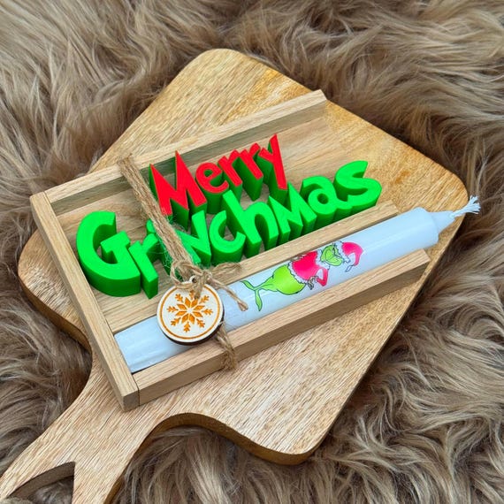 Gift set Merry Grinchmas candle Christmas I hate Christmas XMAS Ho Ho Ho snowflake