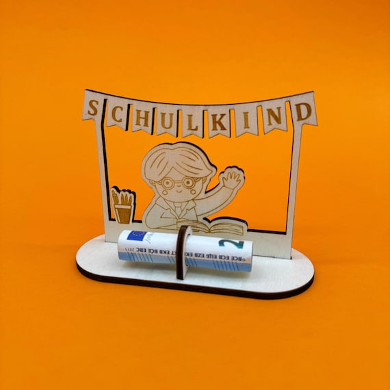 Schoolchild 2025 Gift Wooden Money Stand School Enrollment First Class Boy Back to School Boy