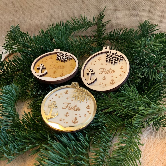Personalized Christmas xmas Christmas Decoration Decoration Christmas Decoration Christmas Tree Pendant Pendant Gold Wood