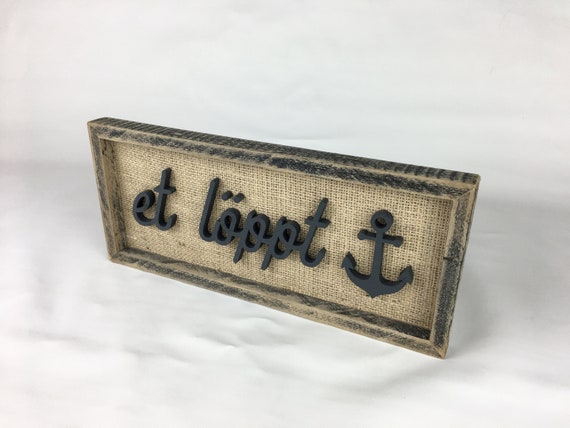 maritim et löppt picture decoration wooden anchor Baltic Sea gift wall decoration mural North Sea coast unique moin