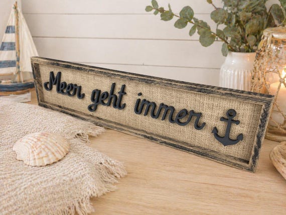 The sea is always a good idea. Unique wooden wall decoration with anchor, maritime decor, wall art for the home, Baltic Sea, gift.
