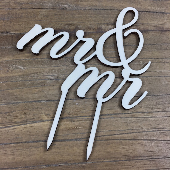 1 x mr & mr cake decoration wedding cake topper cake wooden decoration attachment wedding 2021